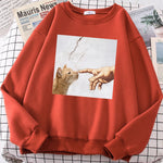 Load image into Gallery viewer, Cartoon Cat Print Hoodie - Men's Oversized Anime Casual Sweatshirt