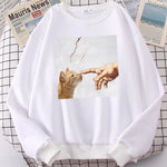 Load image into Gallery viewer, Cartoon Cat Print Hoodie - Men's Oversized Anime Casual Sweatshirt