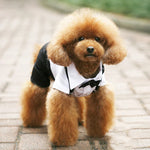 Load image into Gallery viewer, Pet Tuxedo Costume with Bow Tie - Dog Cat Wedding Party Outfit