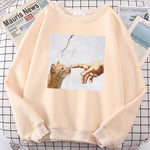 Load image into Gallery viewer, Cartoon Cat Print Hoodie - Men's Oversized Anime Casual Sweatshirt