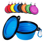 Load image into Gallery viewer, Collapsible Silicone Dog Food & Water Bowl – Portable Folding Pet Bowl with Carabiner