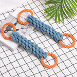 Load image into Gallery viewer, Braided Cotton Rope Dog Toy – Double Ring Chew for Teeth Cleaning