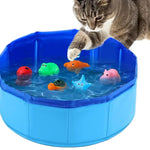 Load image into Gallery viewer, Foldable Dog & Cat Swimming Pool – Interactive Fish Toy & Water Basin