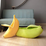 Load image into Gallery viewer, Banana Shaped Pet Bed - Warm Cozy Basket for Dogs & Cats