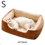 Load image into Gallery viewer, Cat & Dog Beds Cushion Pet House Basket Soft Cozy Habitat Accessories Supplies