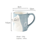 Load image into Gallery viewer, 3D Cartoon Cat Water Cup - Creative Handle Ceramic Coffee Mug
