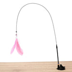 Load image into Gallery viewer, Interactive Cat Teaser Wand - Bell & Feather Toy with Suction Cup