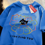Load image into Gallery viewer, I Can Find You Fun Cat Print T-Shirt - Oversize Cotton Fashion Tee