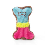 Load image into Gallery viewer, 1pc Plush Bone Dog Squeaky Chew Toy for Small & Medium Breed Puppies