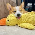Load image into Gallery viewer, Large Duck-Shaped Squeaky Plush Toy for Dogs – Durable Teeth Cleaning Chew Toy