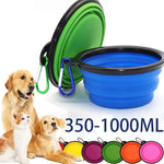 Load image into Gallery viewer, Folding Portable Silicone Dog Feeder Bowl 2-in-1 Pet Food & Water Dispenser with Carabiner