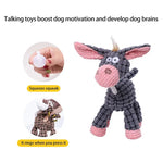 Load image into Gallery viewer, Durable Donkey-Shaped Plush Squeaky Dog Chew & Training Toy