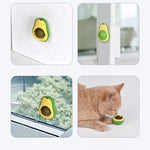 Load image into Gallery viewer, Natural Catnip Rotatable Wall Stick-on Ball Toy for Cats – Teeth Cleaning & Scratching
