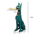 Load image into Gallery viewer, Large Doberman Side Table - Big Dog Statue Tray Living Room Decor