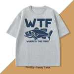 Load image into Gallery viewer, Funny WTF Where Is The Fish T-Shirt – Men’s Casual Fishing Tee, Summer Cotton