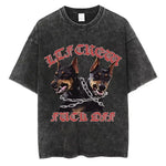 Load image into Gallery viewer, Animal Cat Print Vintage Washed T-Shirt - Y2K Cotton Hip Hop Tee