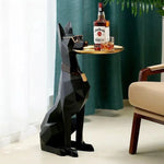 Load image into Gallery viewer, Large Doberman Side Table - Big Dog Statue Tray Living Room Decor