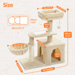 Load image into Gallery viewer, Cat Tree Tower - Scratch Posts, Hammock & Removable Top Perch