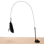 Load image into Gallery viewer, Interactive Cat Teaser Wand - Bell & Feather Toy with Suction Cup