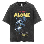 Load image into Gallery viewer, Animal Cat Print Vintage Washed T-Shirt - Y2K Cotton Hip Hop Tee