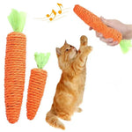 Load image into Gallery viewer, Cat Toys Simulation Carrot Squeaky Sisal Teeth Grinding Interactive Chew Toy