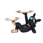 Load image into Gallery viewer, Bulldog Table Sculpture - Resin Decor with Pallet for Home Living Room