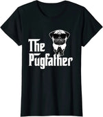 Load image into Gallery viewer, Funny Pugfather T-Shirt – Dog Lover Father's Day Gift Casual Cotton Tee