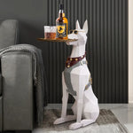 Load image into Gallery viewer, Large Doberman Side Table - Big Dog Statue Tray Living Room Decor