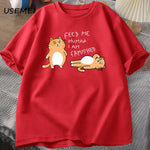 Load image into Gallery viewer, Men/ Women Funny Cat Lovely Print T-Shirt - Summer Cotton Harajuku Tee