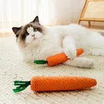 Load image into Gallery viewer, Cat Toy Carrot with Bell — Bite Resistant Rope Chew Toy for Cats & Small Pets
