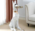 Load image into Gallery viewer, Large Doberman Side Table - Big Dog Statue Tray Living Room Decor