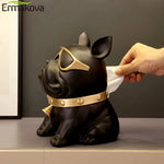 Load image into Gallery viewer, ERMAKOVA French Bulldog Tissue Box - Modern Luxury Dog Statue Ornament