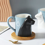 Load image into Gallery viewer, 3D Cartoon Cat Water Cup - Creative Handle Ceramic Coffee Mug