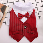 Load image into Gallery viewer, Pet Tuxedo Costume with Bow Tie - Dog Cat Wedding Party Outfit