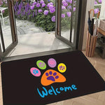 Load image into Gallery viewer, Cat Paw Print Doormat - Absorbent Kitchen Rug Welcome Mat
