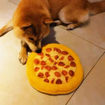 Load image into Gallery viewer, Plush Pizza Dog Toy – Squeaky Chew Fun for Small & Large Dogs