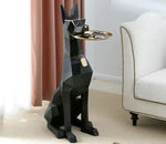 Load image into Gallery viewer, Large Doberman Side Table - Big Dog Statue Tray Living Room Decor