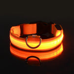 Load image into Gallery viewer, Nylon LED Dog Collar – Glow-in-the-Dark Safety Light for Night Walks