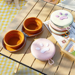 Load image into Gallery viewer, 2-in-1 Foldable Silicone Pet Food & Water Bowl – Portable Dual Dog & Cat Bowl for Travel