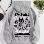 Load image into Gallery viewer, Cute Cat Cartoon Sweatshirt - Women's Harajuku Hooded Hoodie