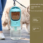 Load image into Gallery viewer, Portable Dog & Cat Water Bottle with Food Storage – Travel Feeder Bowl