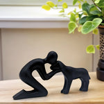 Load image into Gallery viewer, Creative Resin Dog and Owner Statue - Personalized Family Desk Art