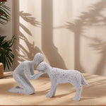 Load image into Gallery viewer, Creative Resin Dog and Owner Statue - Personalized Family Desk Art