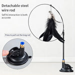 Load image into Gallery viewer, Interactive Cat Teaser Wand - Bell & Feather Toy with Suction Cup