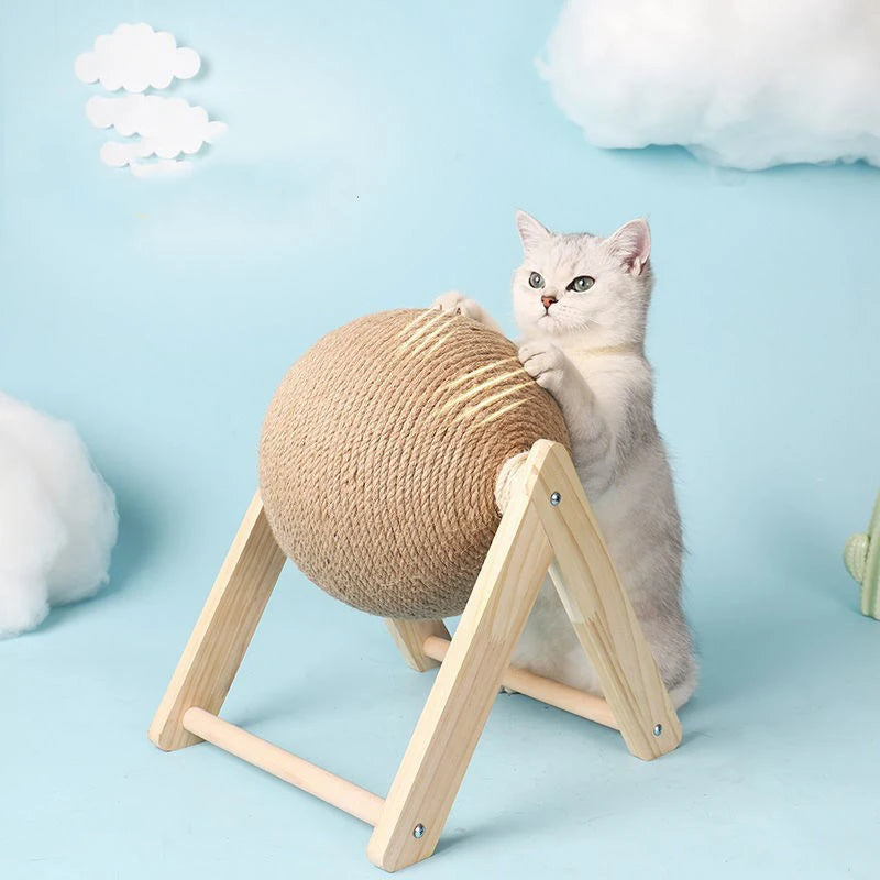 Cat Scratching Ball Toy Sisal Rope Kitten Paws Board Durable Wear-Resistant Pet Supplies