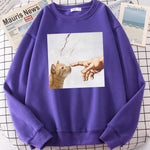 Load image into Gallery viewer, Cartoon Cat Print Hoodie - Men&#39;s Oversized Anime Casual Sweatshirt
