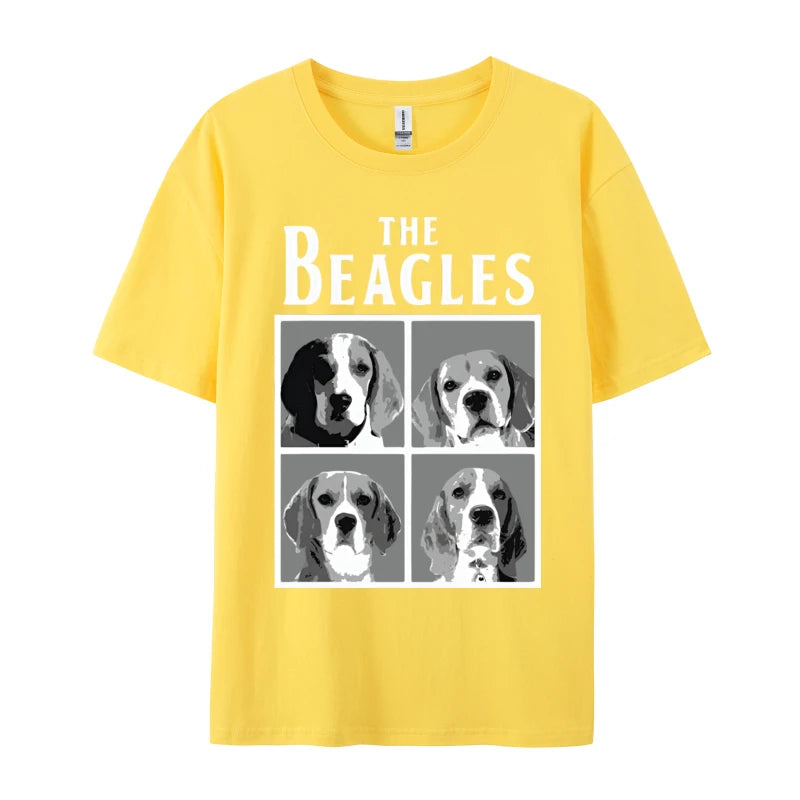 Cute Beagle Dog T-Shirt – Men’s Cotton Birthday Tee, Short Sleeve