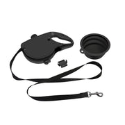 3-in-1 Retractable Dog Leash with Water Bottle & Bowl – Portable Pet Walking Lead