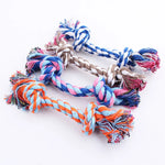 Load image into Gallery viewer, Durable Cotton Rope Dog Toy – Random Knot Design for Teeth Cleaning
