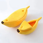 Load image into Gallery viewer, Banana Shaped Pet Bed - Warm Cozy Basket for Dogs &amp; Cats
